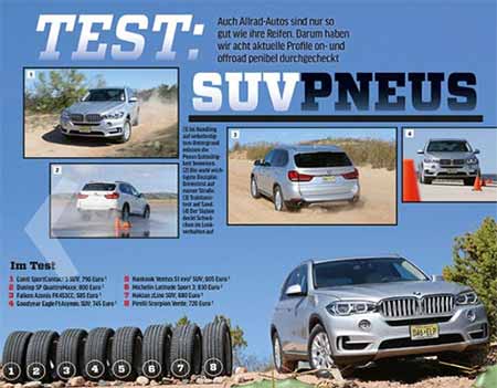 Тест лучших моделей шин SUV-класса. Тест лучших моделей шин SUV-класса.